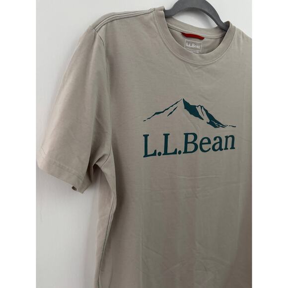 LL Bean Light Gray Slightly Fitted Shirt with Turquoise Graphic Size Small- Reg - Picture 4 of 7